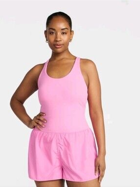 Avia Women's and Women's Plus Cross-Back Active Romper